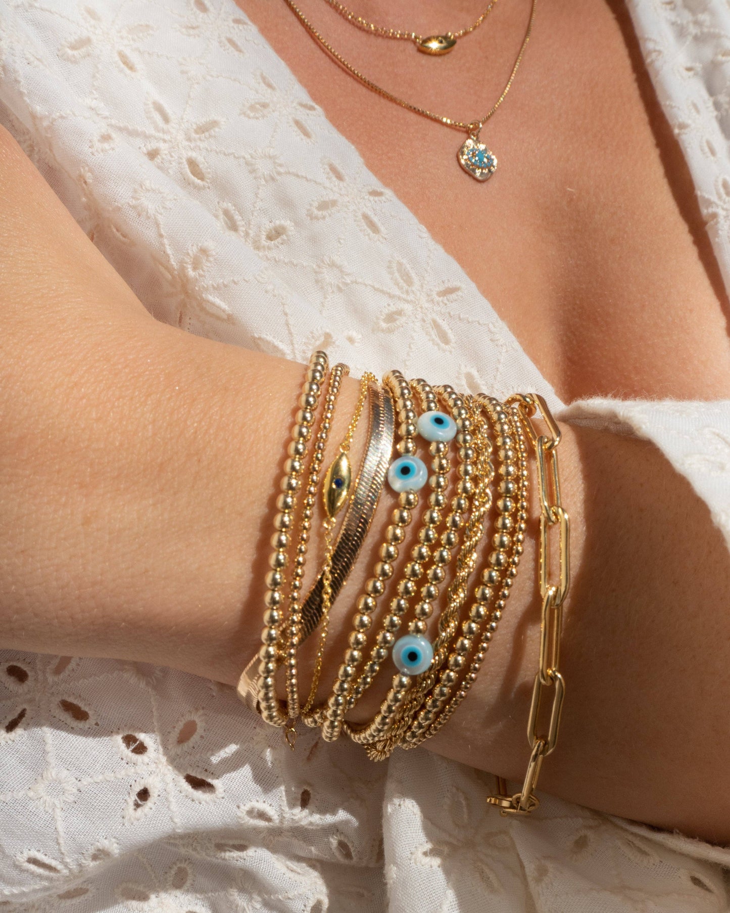 EVIL EYE BEAD BRACELET