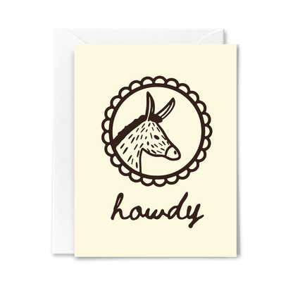 Howdy Donkey Card