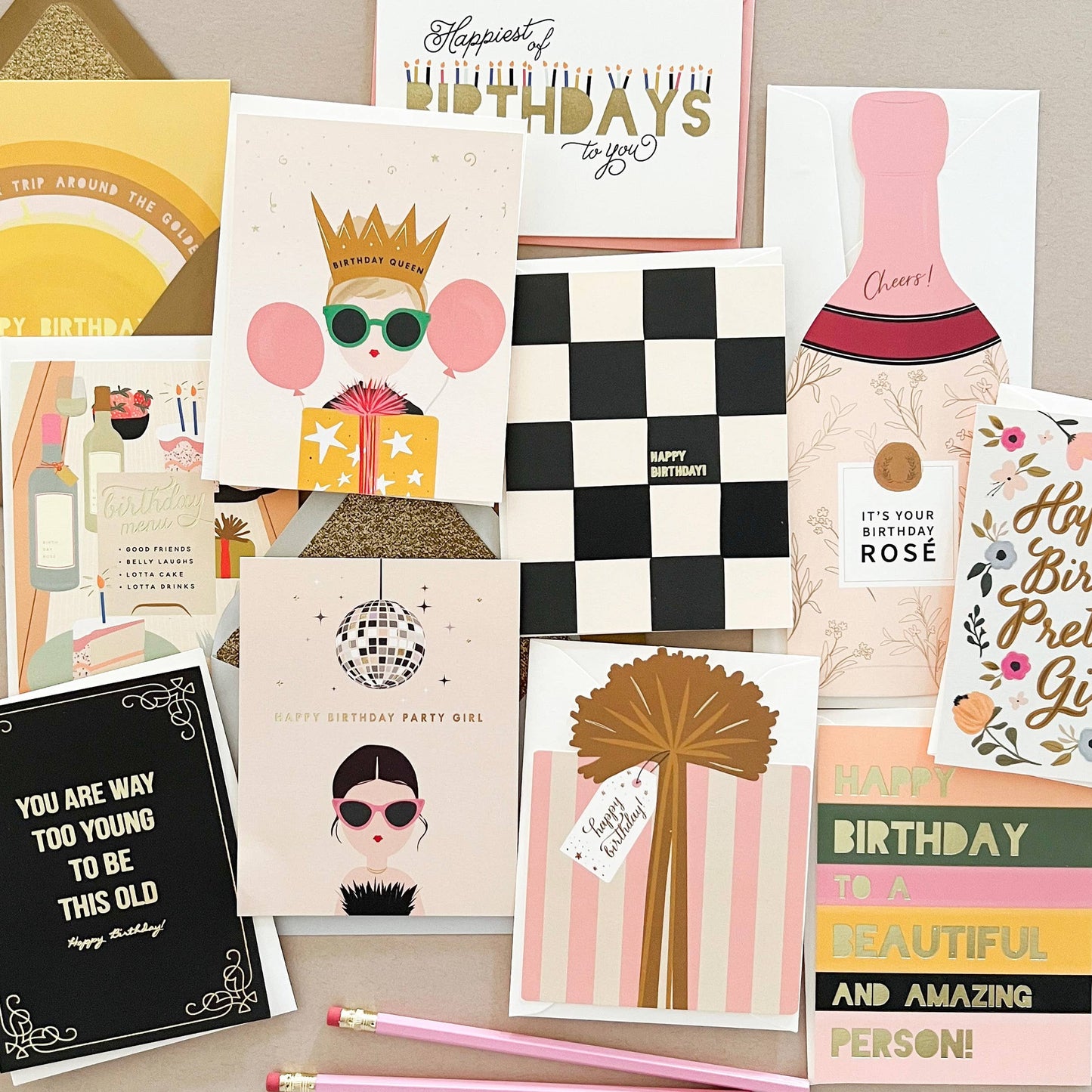 Happy Birthday Checkered Greeting Card