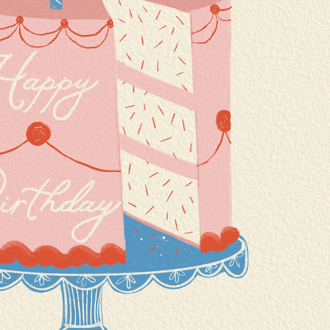 Happy Birthday Cake Card
