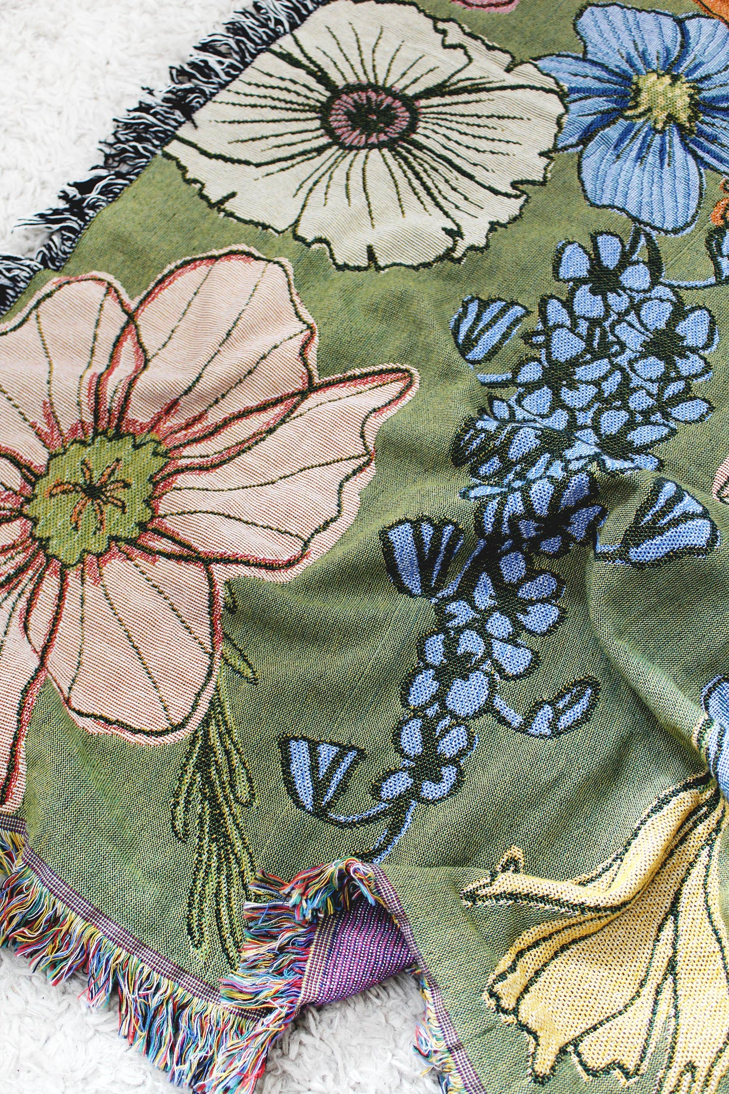 Wild Flowers Tapestry Blanket