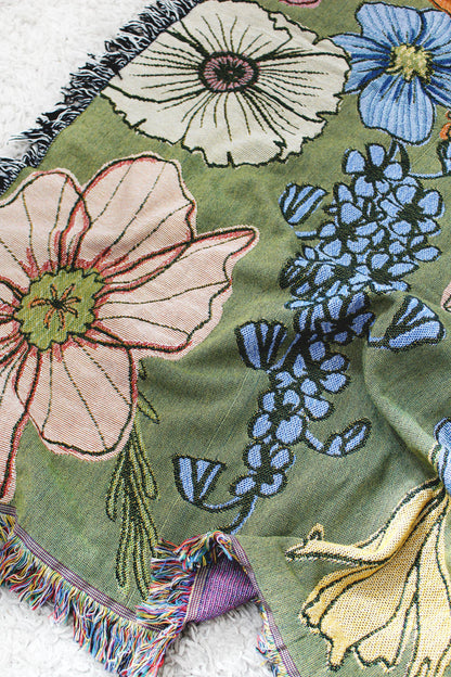 Wild Flowers Tapestry Blanket