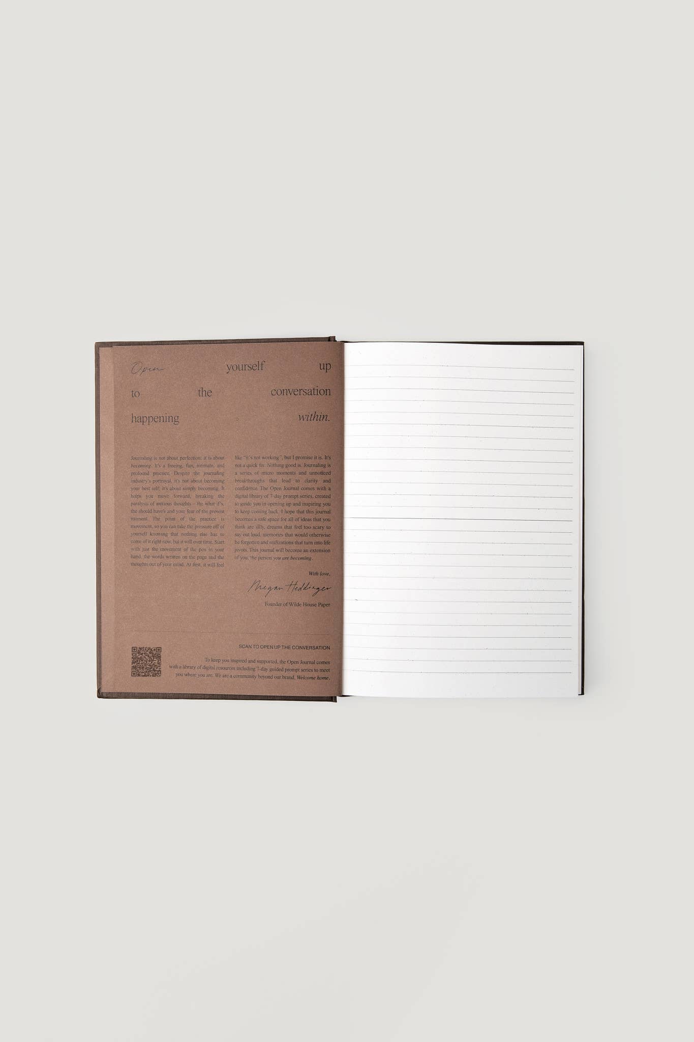 Open Journal in Brown (Wilde)