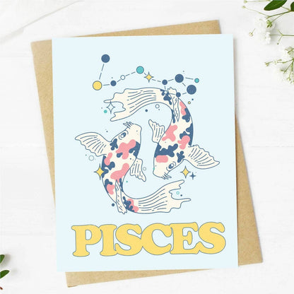Pisces Zodiac Greeting Card