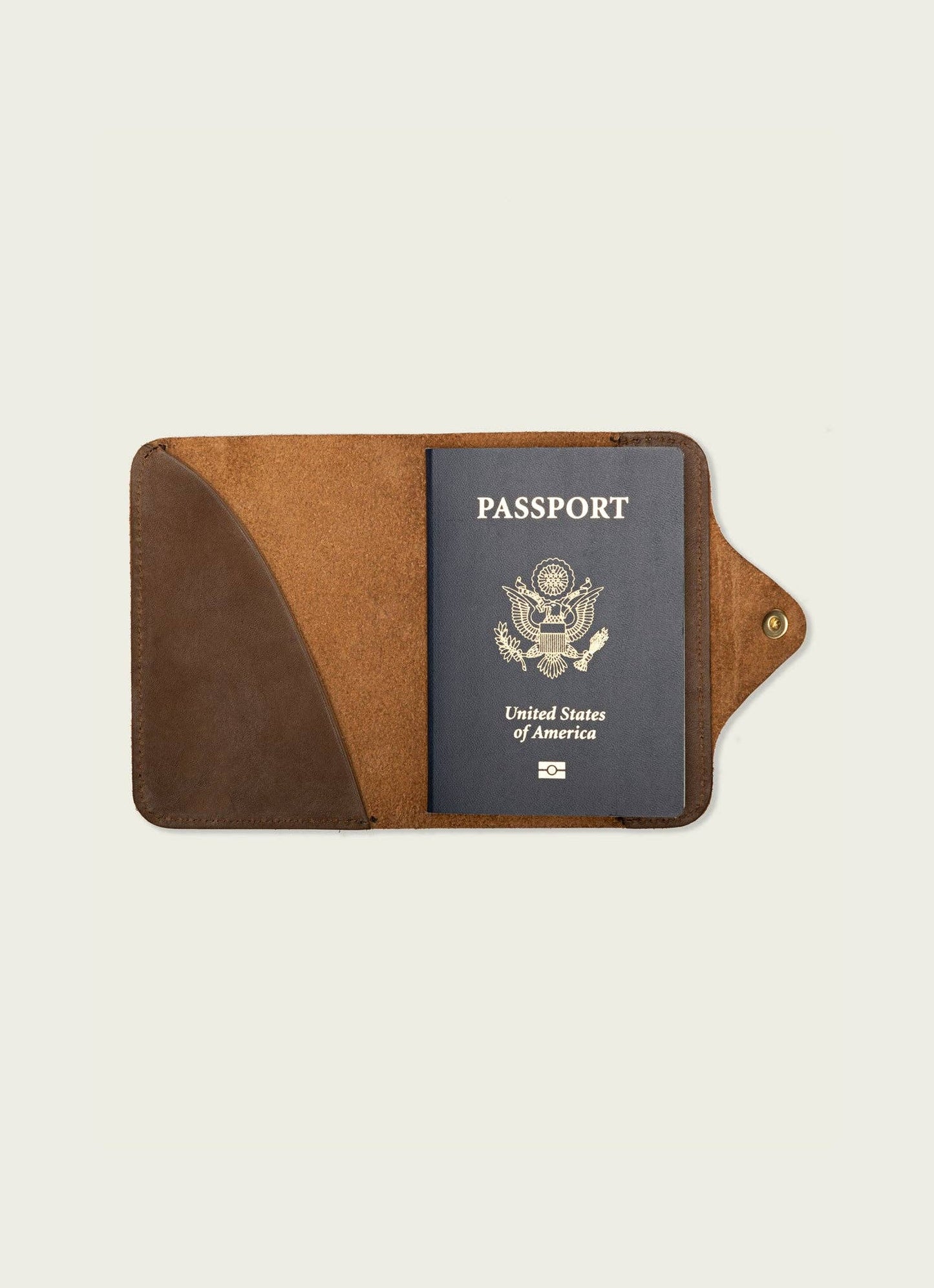 Leather Snap Passport Travel Wallet