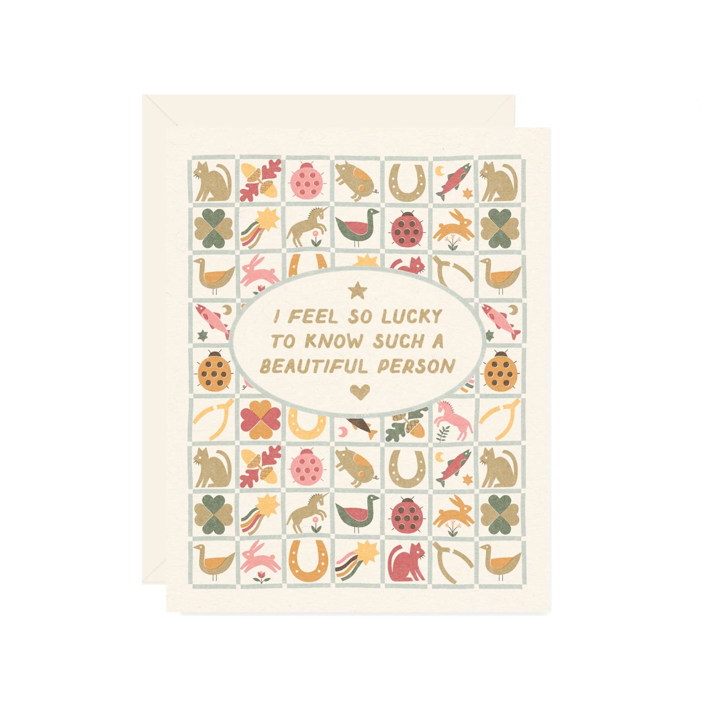 I feel so lucky Quilt Card