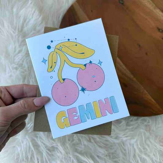 Gemini Zodiac Greeting Card