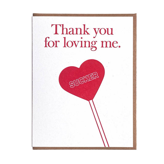 Love Sucker Greeting Card