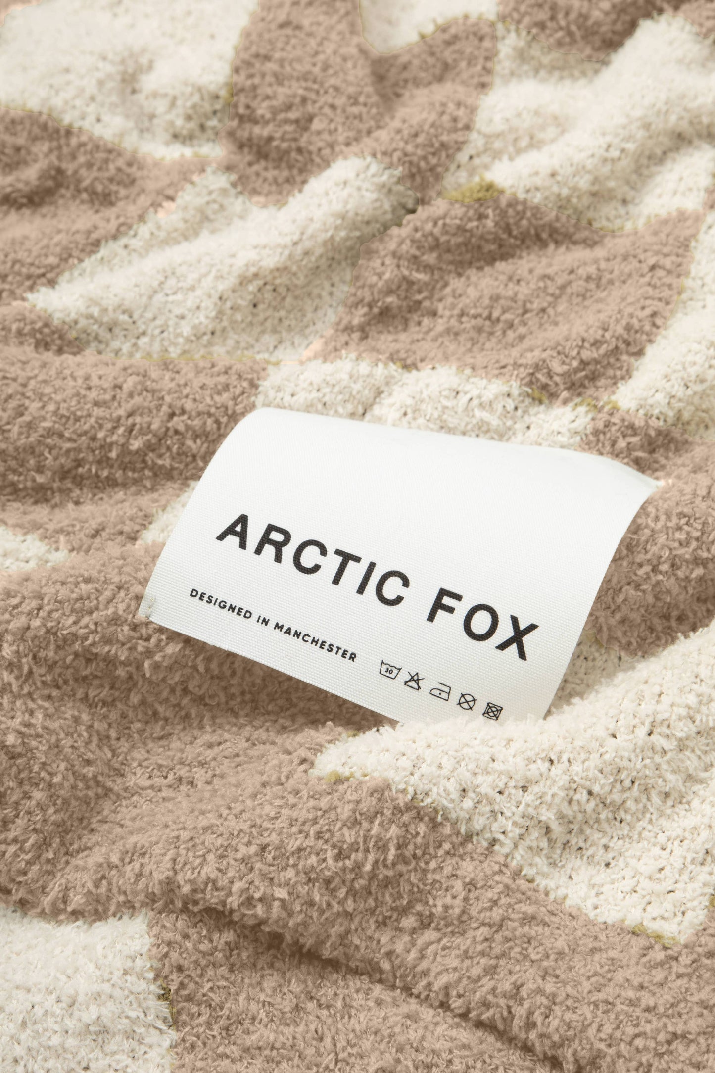 Beige Checkered Blanket
