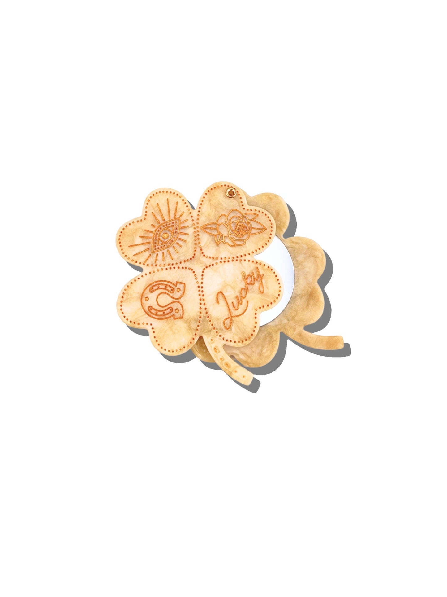 Lucky Clover Compact Mirror