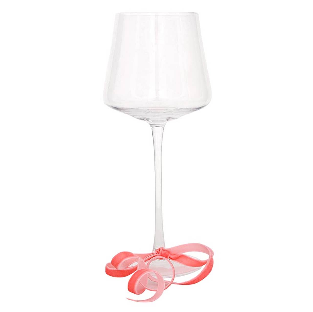 Velvet Bow Wine Charms - Blush