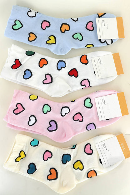 Multicolor Heart socks
