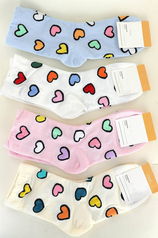 Multicolor Heart socks
