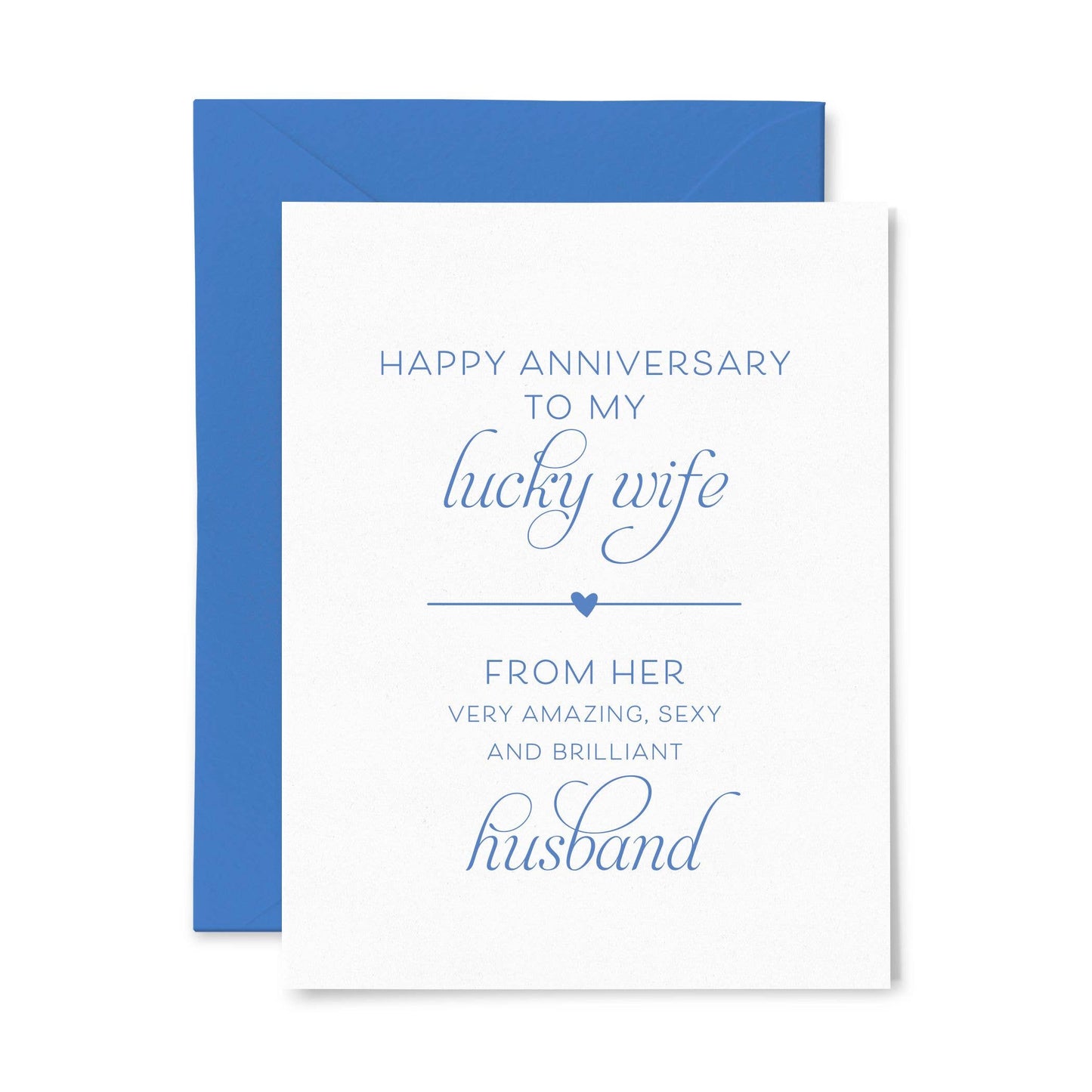 Lucky Wife | Letterpress Greeting Card | Love