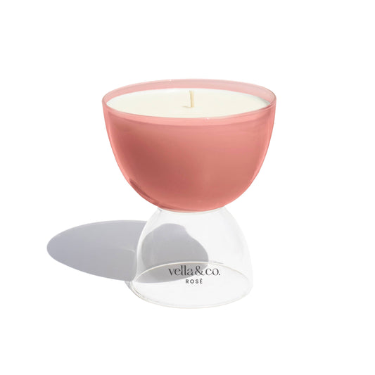 Rosé Wine-Inspired Soy Candle in Reusable Glass