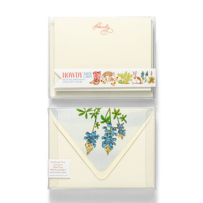 Fancy Pants Letterpress Flat Notecards - Howdy