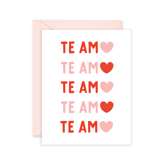Te Amo Hearts Ccard