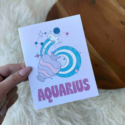 Aquarius Zodiac Greeting Card
