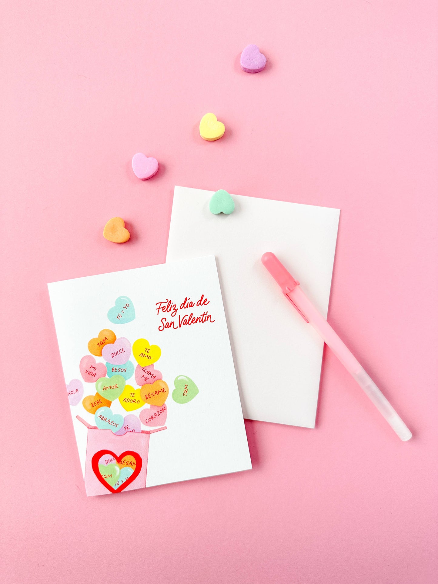 Candy Hearts | Feliz Dia De San Valentin | Spanish Card