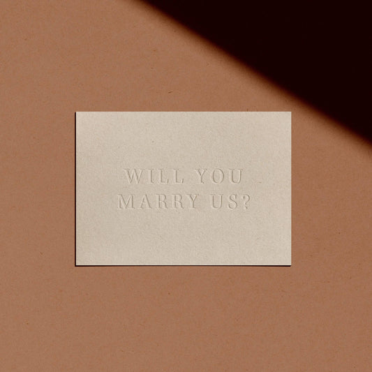 Will You Marry Us? Letterpress Card