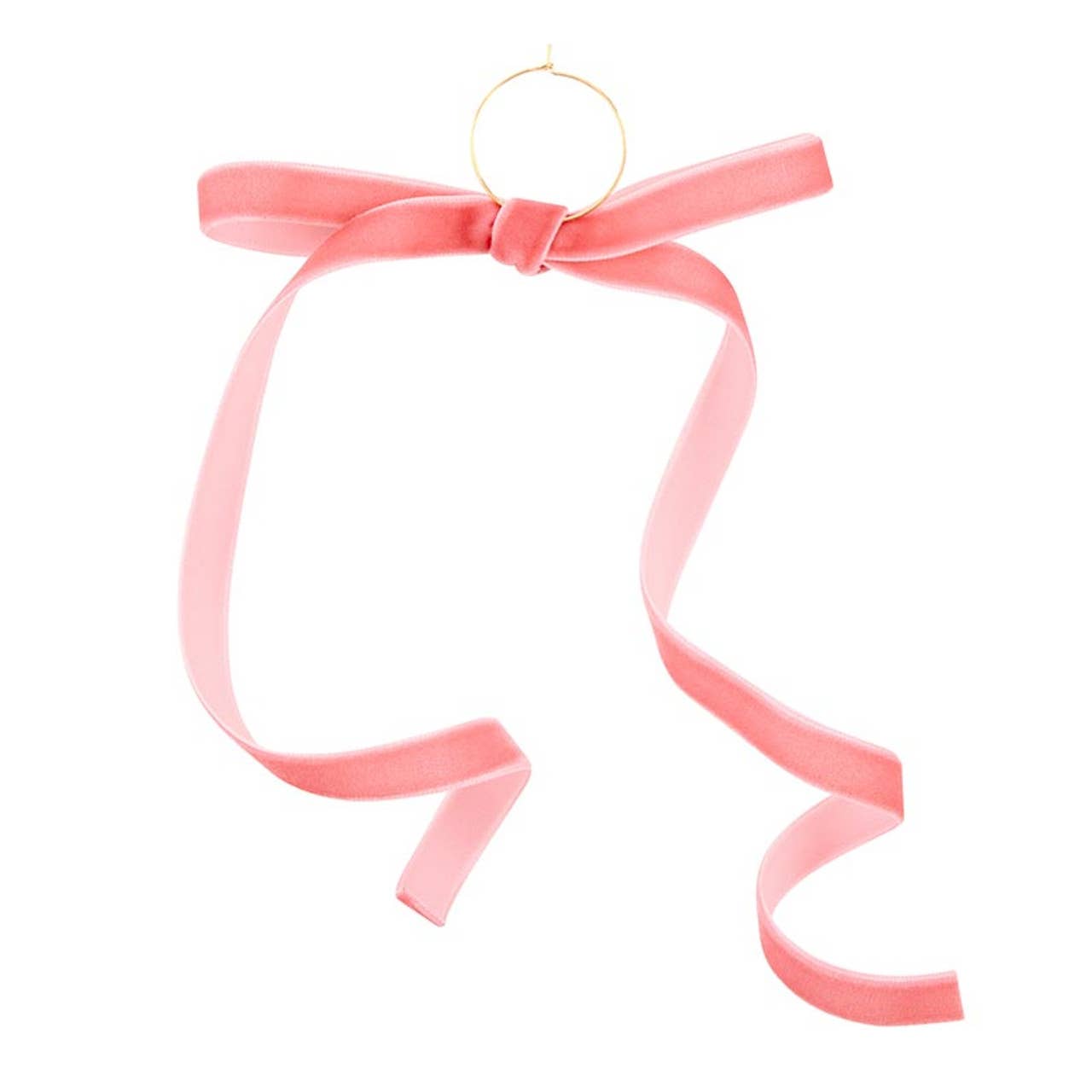 Velvet Bow Wine Charms - Blush