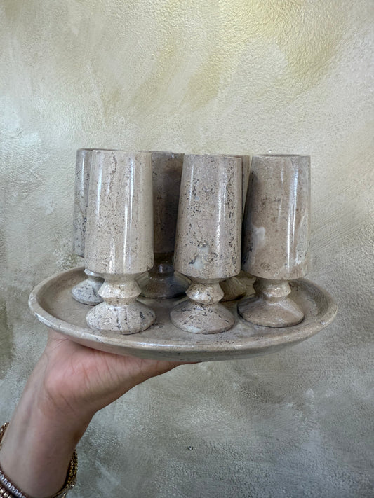 Marble Shot Glass Set (Tequileros)