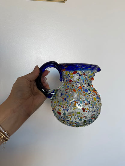Mini Handblown Glass Pitcher