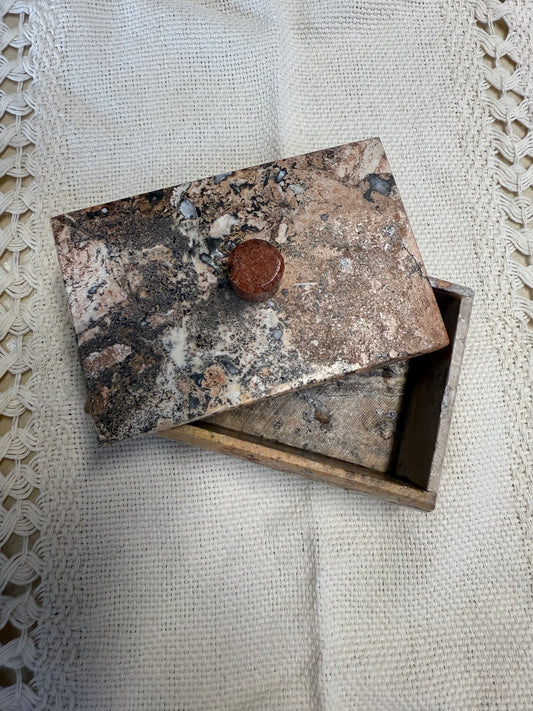 Marble Container with Lid