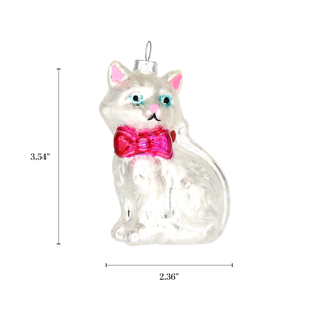 White Cat Ornament