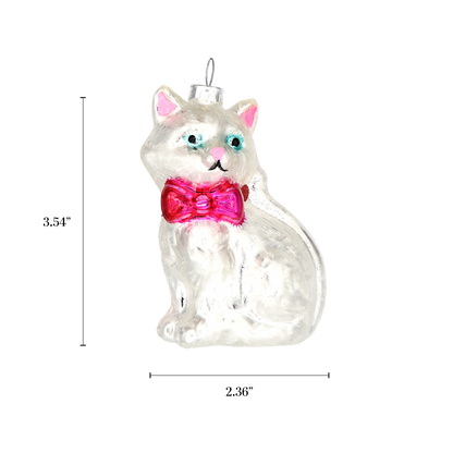 White Cat Ornament