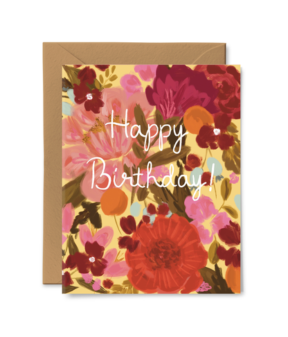 Happy Birthday Floral Card
