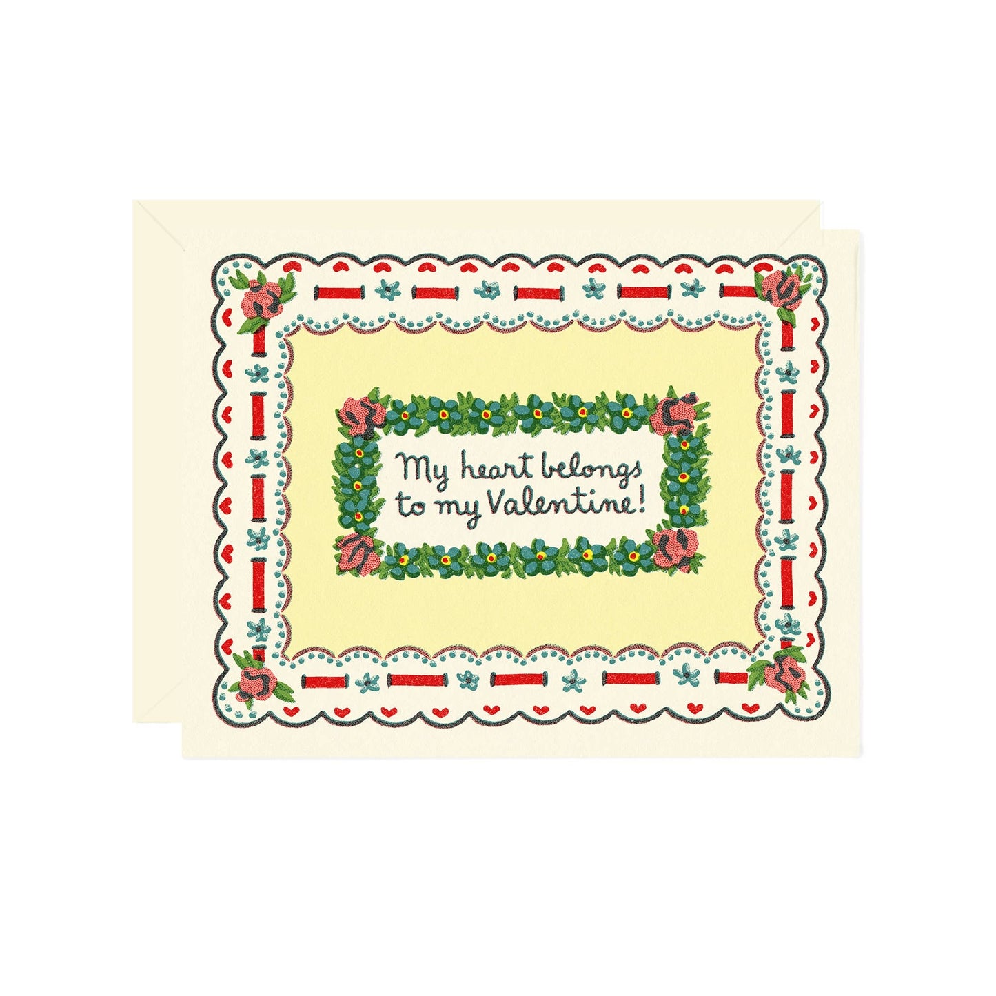 My heat belongs to my valentine card