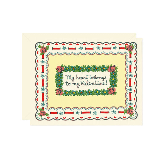 My heat belongs to my valentine card