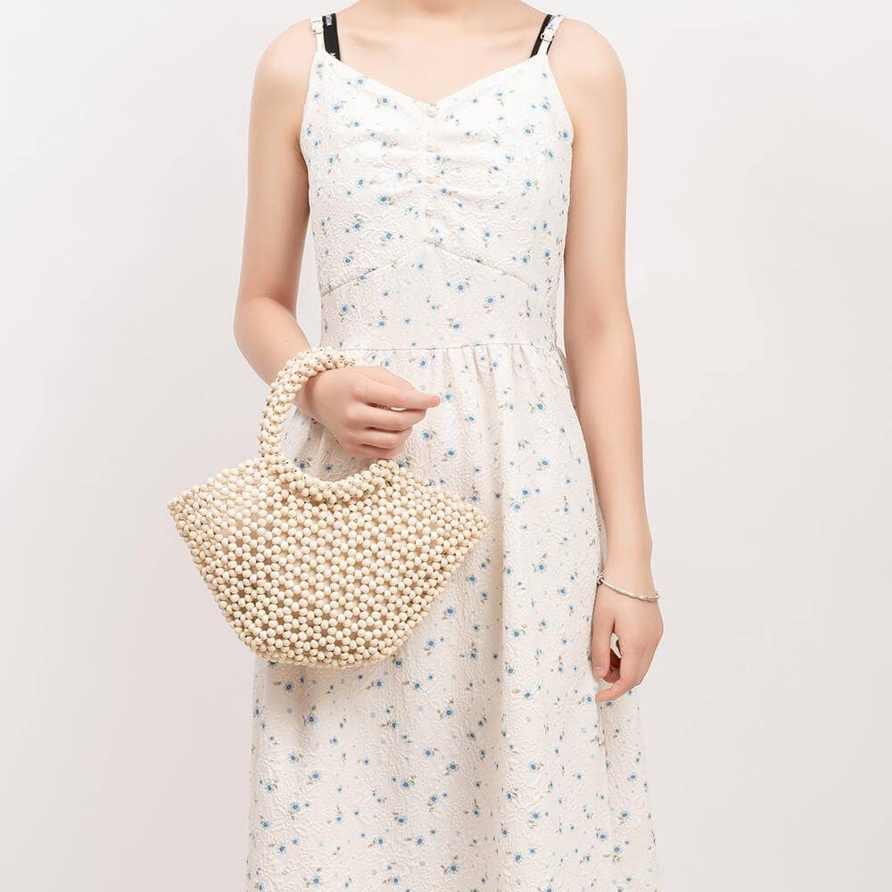 Wooden Bead Bag / Purse
