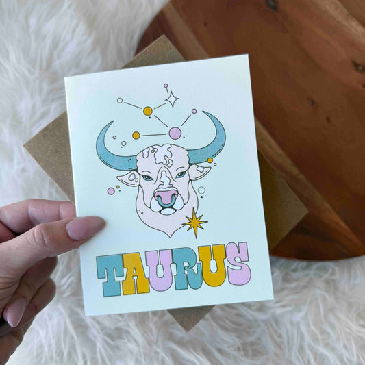 Taurus Zodiac Greeting Card