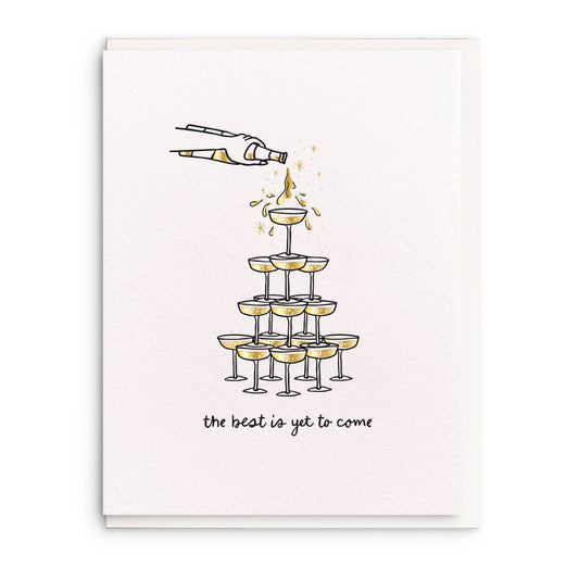 Champagne Tower the best is yet to come Card