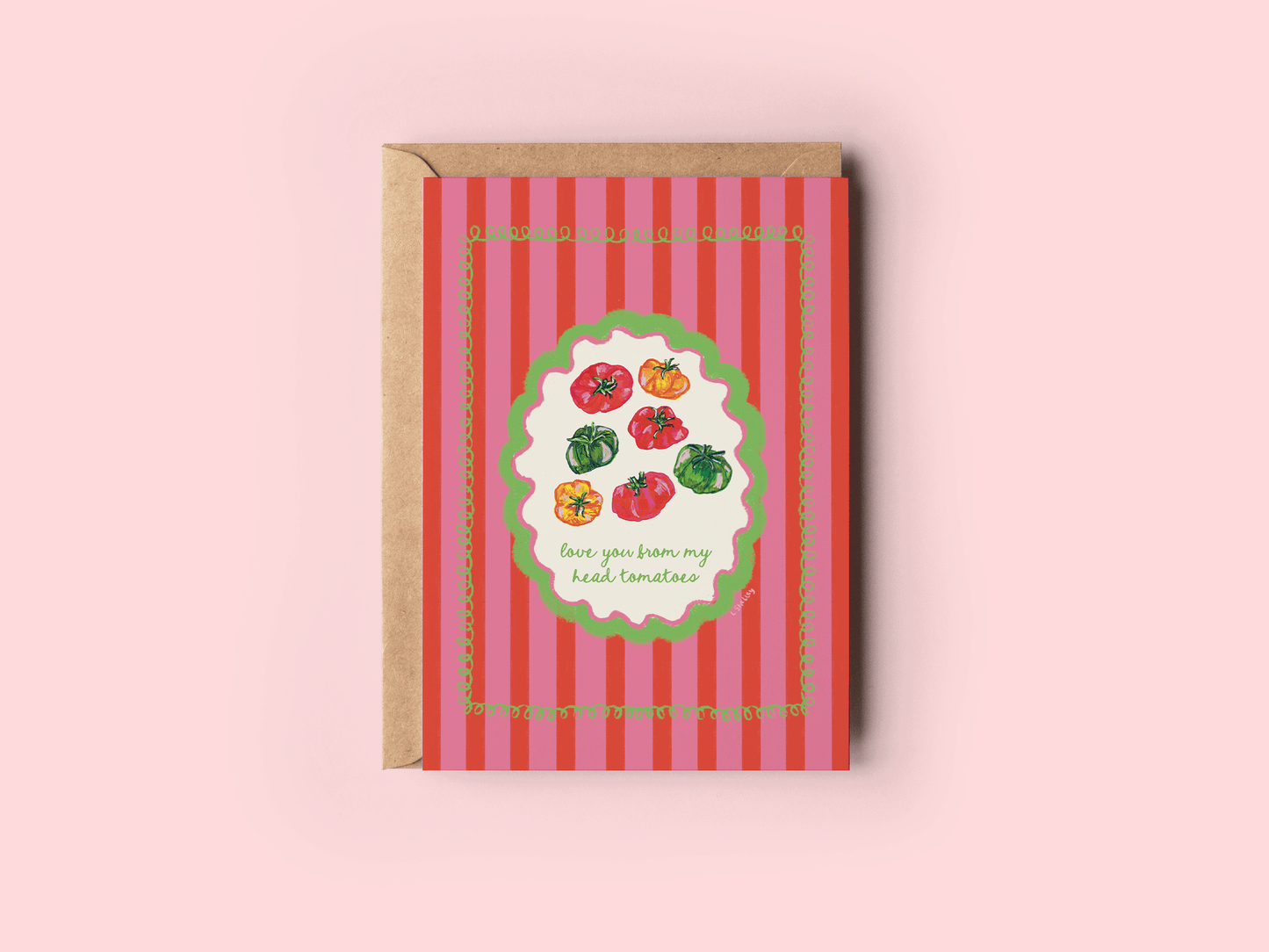 Love You From My Head Tomatoes Greeting Card