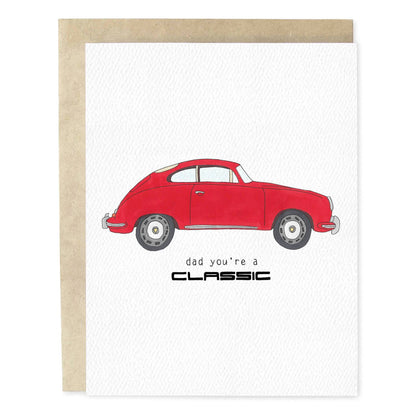 Dad You're A Classic Father's Day Porsche Car Greeting Card