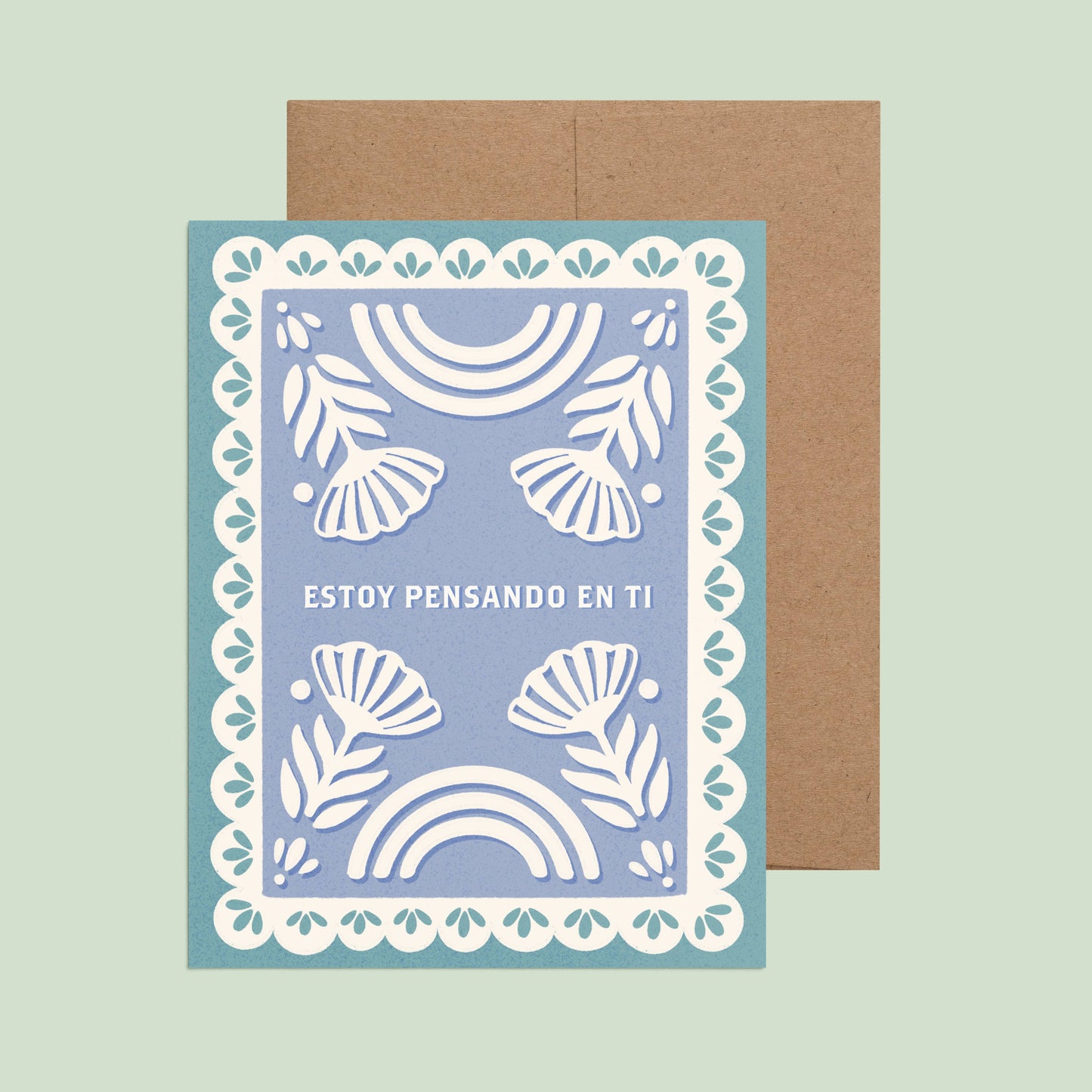 Estoy Pensando En Ti - Papel PicadoSpanish Greeting Card