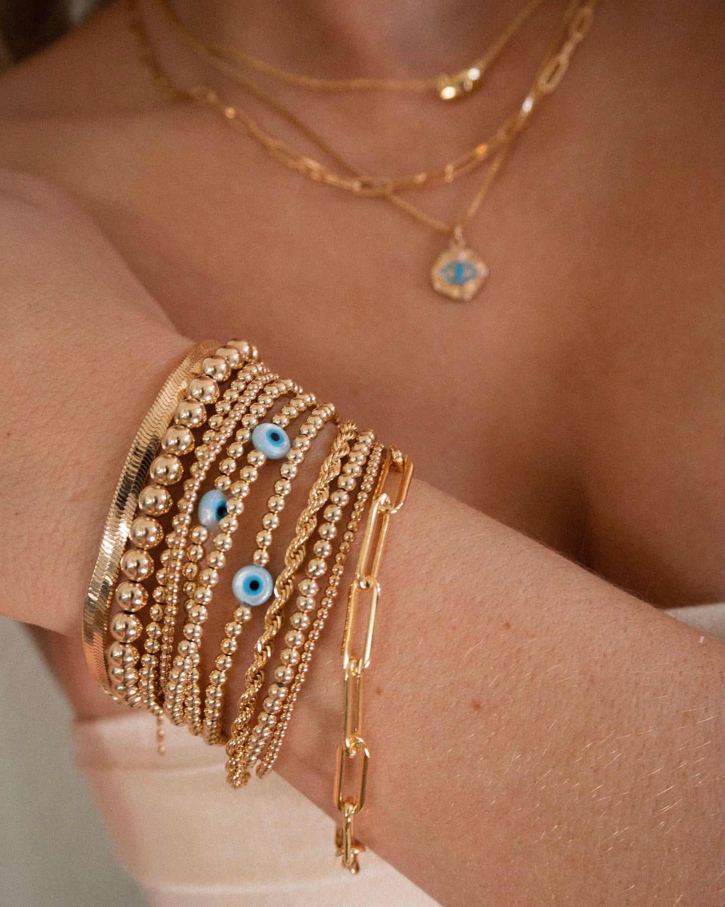 EVIL EYE BEAD BRACELET