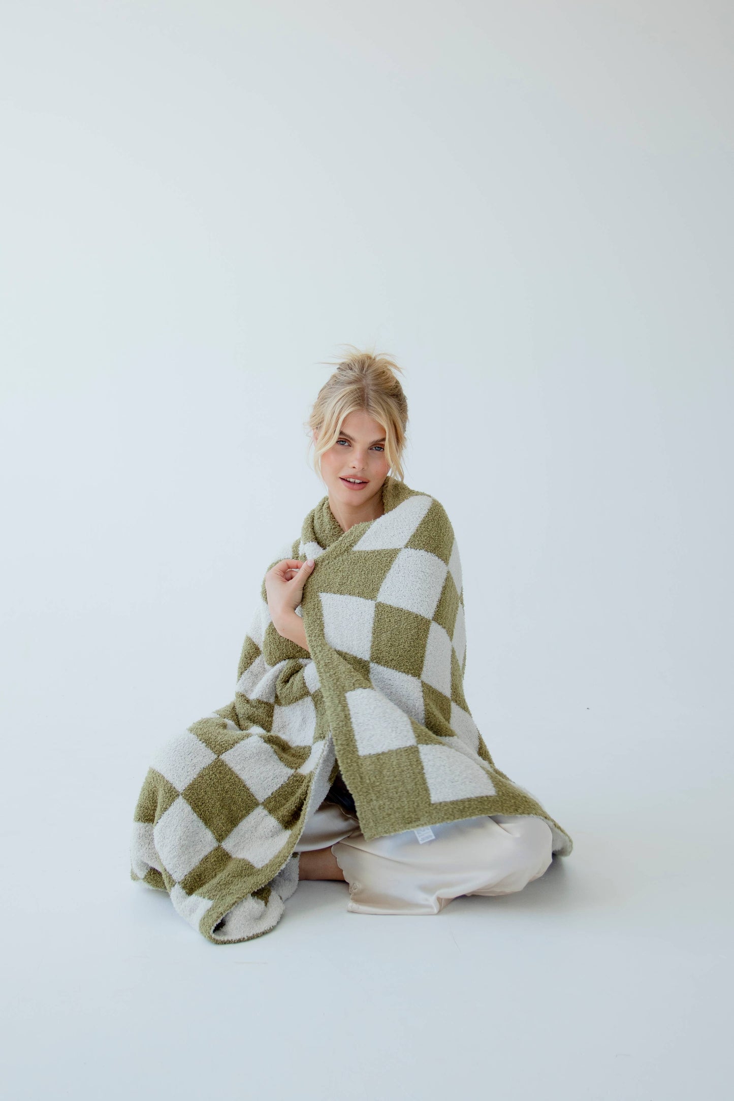 Checkered Green Blanket