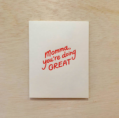 Momma - Encouragement Mother's Day New Mom Card