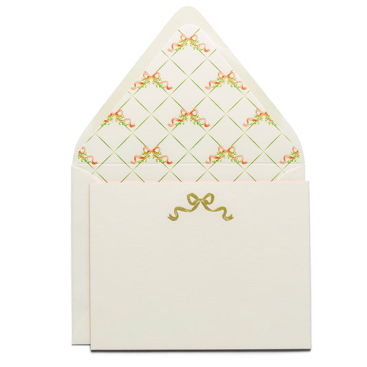 Fancy Pants Engraved Flat Notecards - Bow