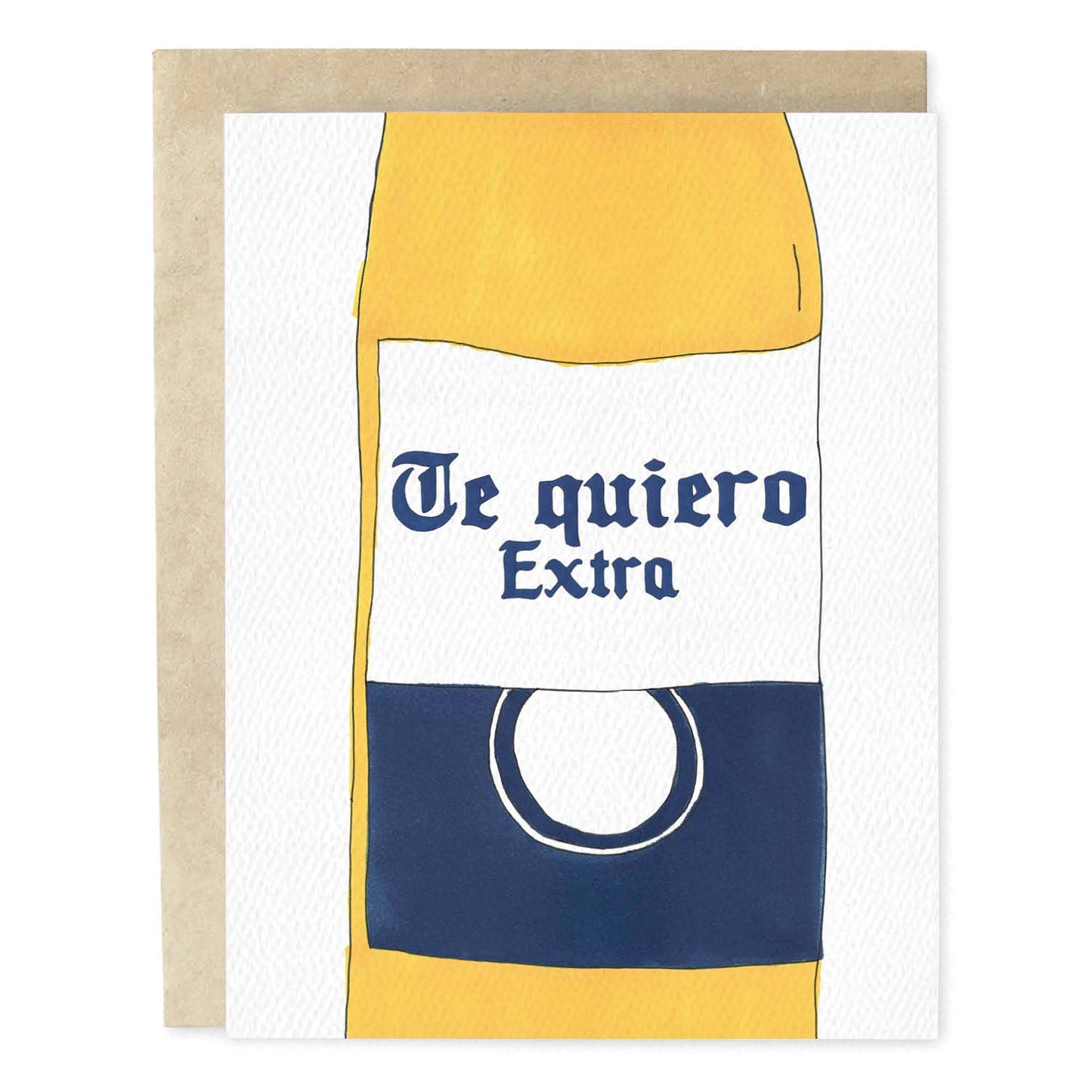 Te Quiero Extra Corona Cerveza Spanish Love Greeting Card