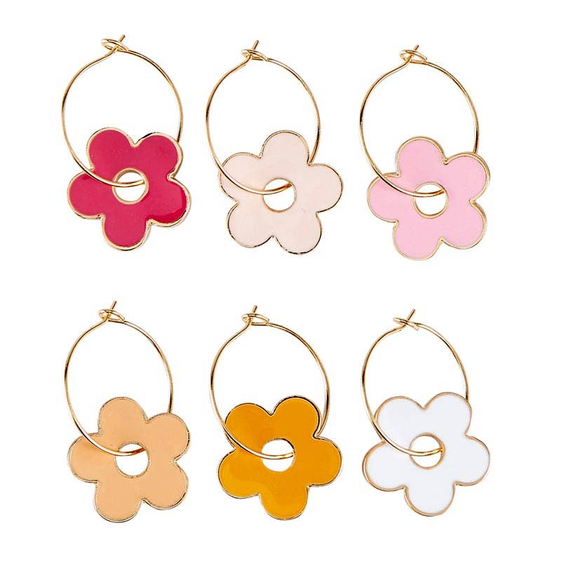 Flower Wine Charms