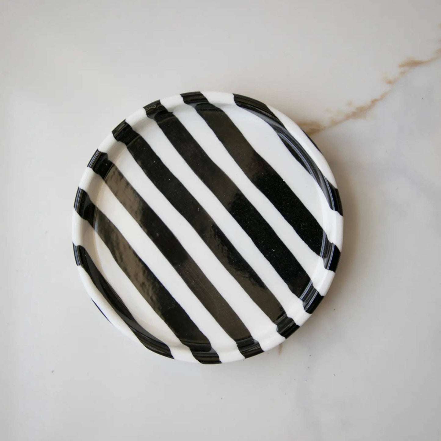 Green Striped Plates