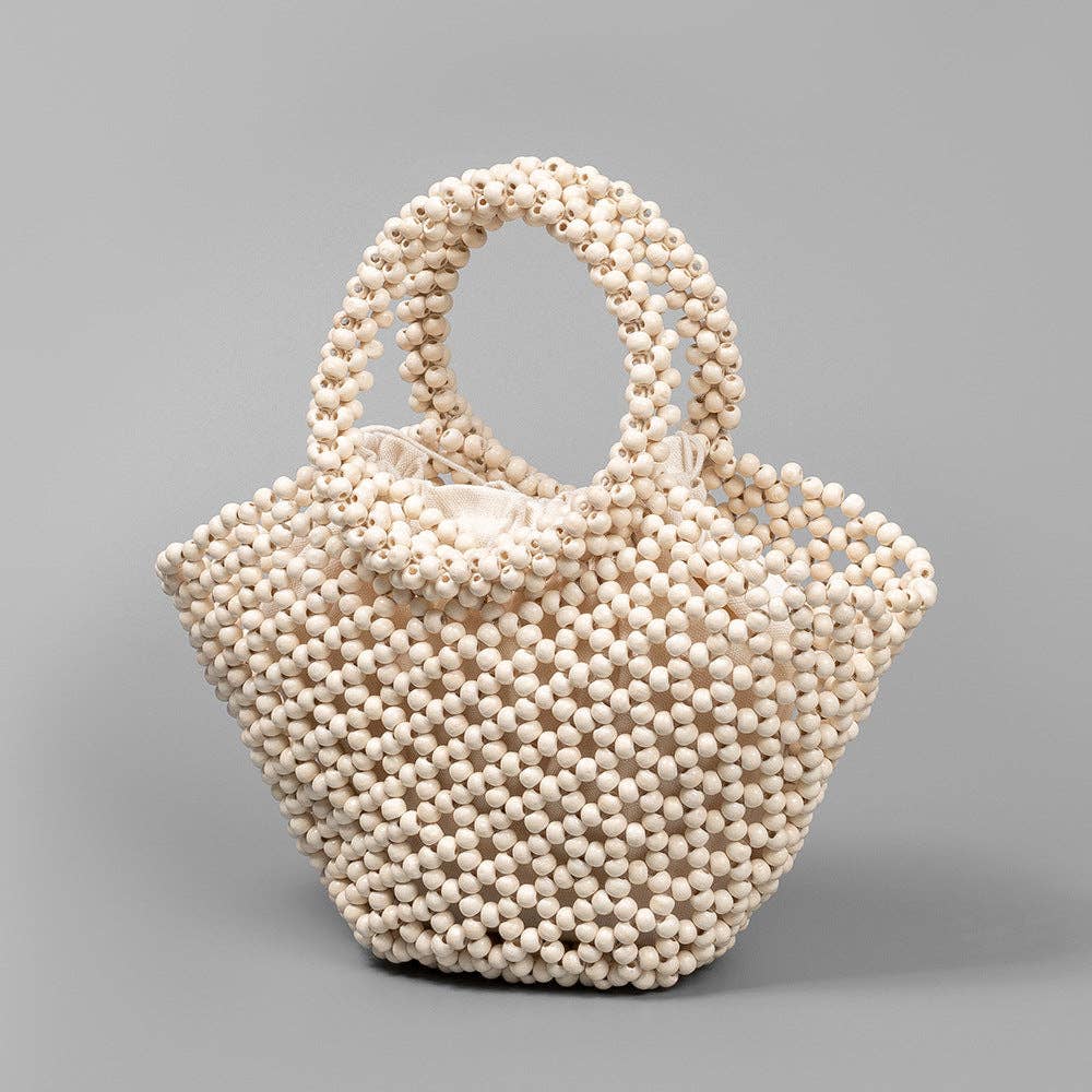 Wooden Bead Bag / Purse