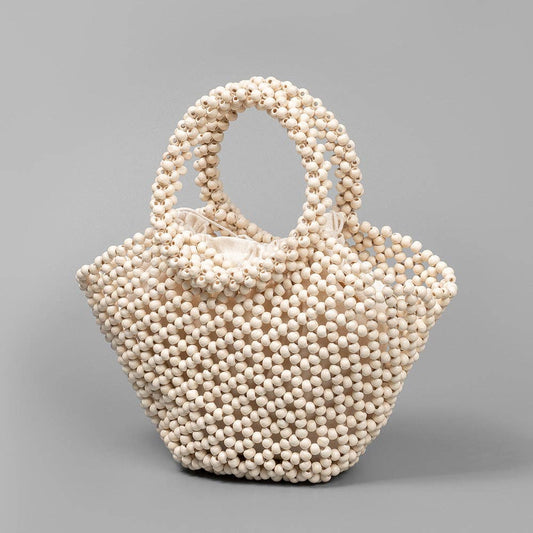 Wooden Bead Bag / Purse