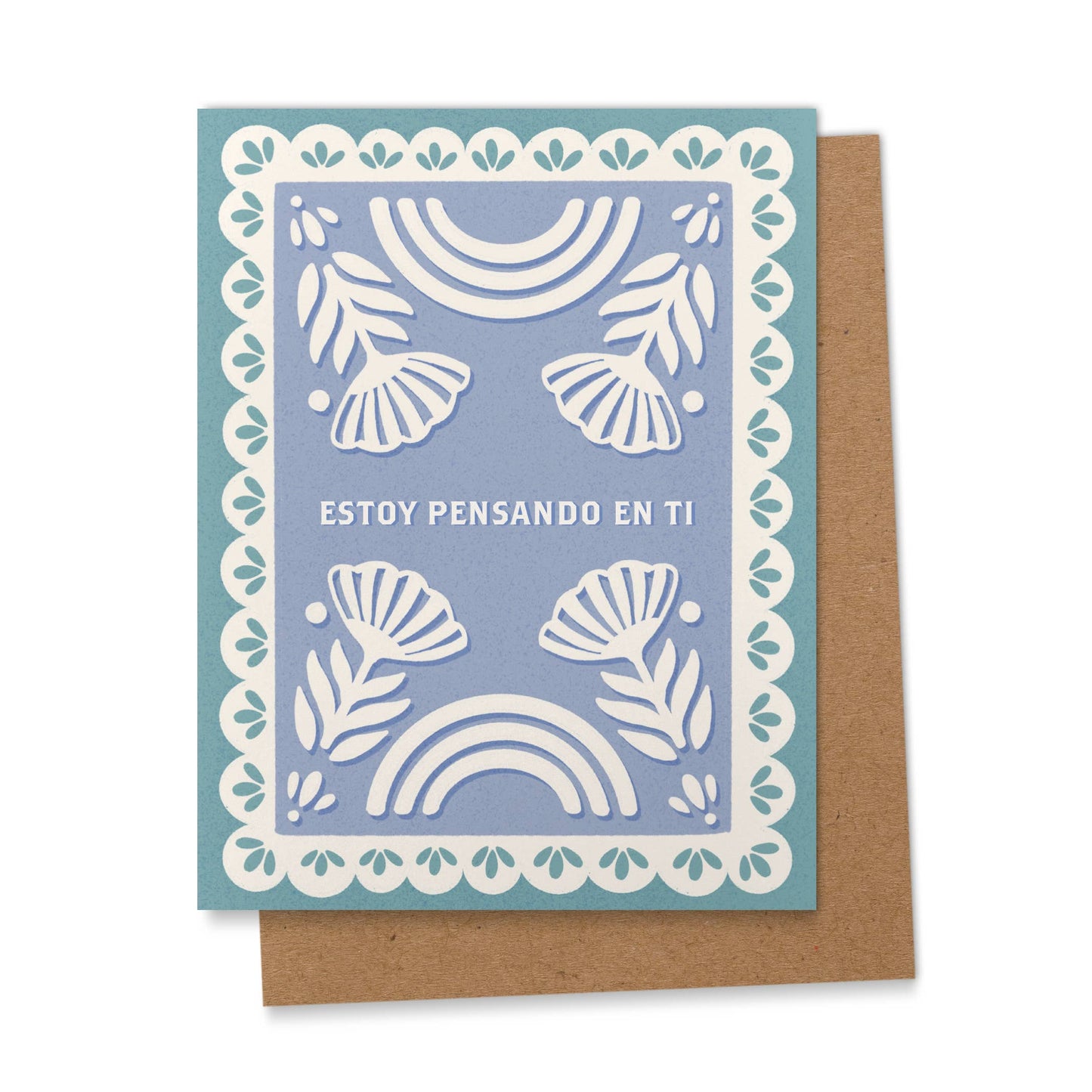 Estoy Pensando En Ti - Papel PicadoSpanish Greeting Card
