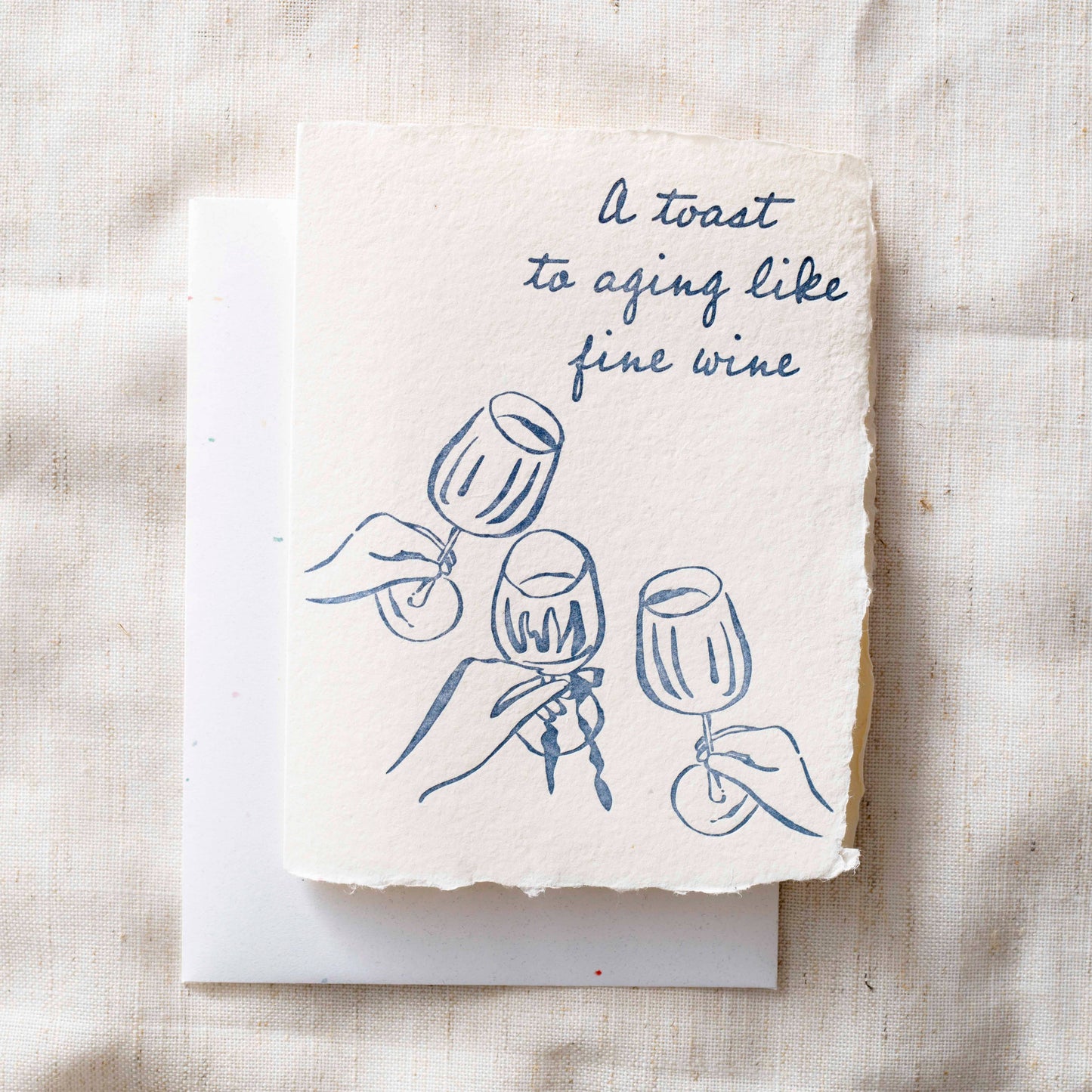 Toasting To A Fine Wine Birthday Greeting Card